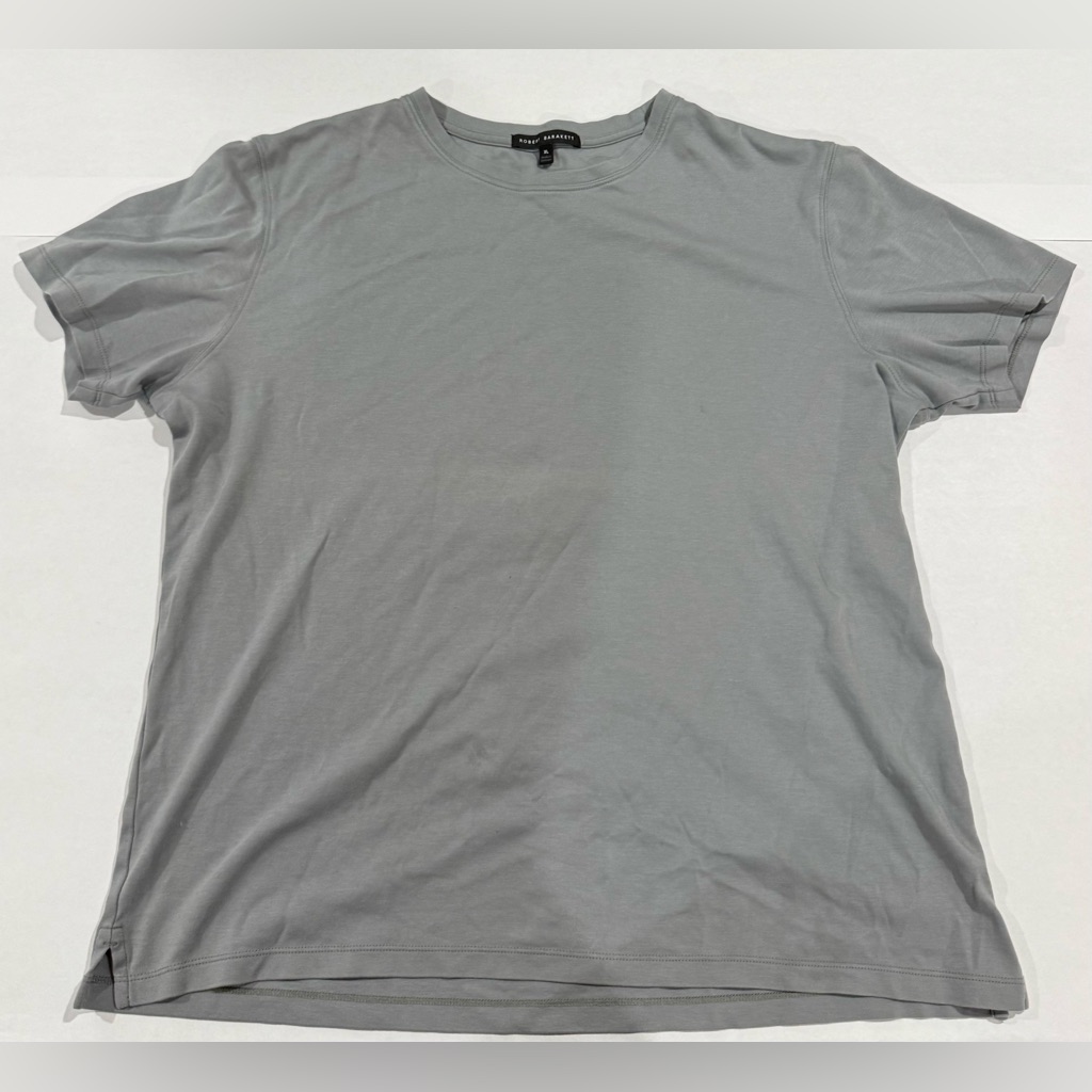 Men’s Robert Barakett Light Gray Designer Short Sleeve Tee Size- Xl